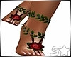 S* Floral Bare Feet