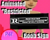 P4F Rated R Boobs Sign