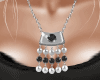 sw black silver necklace