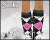 *82 Argyle Socks Pink v2