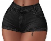 Denim Shorts-Black