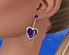 Amethyst Heart Earrings
