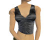 Black silk rouched top
