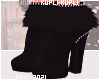 $K Black Fur Boots