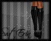 :.Black PVC Flat Boots.: