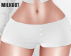 Ruched White Short