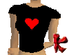 Black/Red Heart T