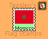Moroccan flag stamp
