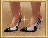 ✘ White & Black Heels