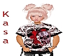 KIDS Red Layer Skull Top