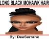 LONG BLACK MOHAWK HAIR