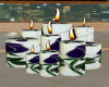 White/Purple Rose Candle