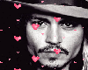 Johnny Depp w/hearts