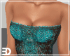 Teal Sheer Sheath Gown
