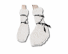 white faux fur boots