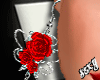 (X)rose silver earrings
