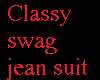 Classy swag jean suit