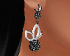 Silver & Black earring