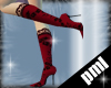 [PLM]red n blk lace boot