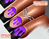 q. Purple Drip Nails S