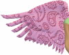 Pink paisley wings