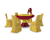 Gold and Burgandy Table
