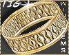 Wedding Ring Etched Gold