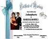 Mari & Josh Wedding Cert