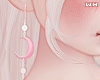 w. Pink Moon Earrings