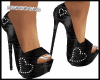 SM Black Satin Heels