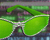 green studded glasses M