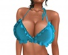 Blue Bikini Top Ruffles