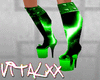 !V Knee High Boots Toxic