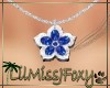 *J* Blue Flower Pendant