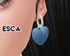 Es. Blue Heart Earrings