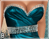 Teal Diamond Plunge Gown