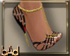 Black Gold Strap Heels