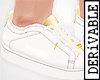 ! Golden White Trainers