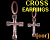 [cor] Cross earrings