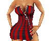 Red/Black striped dress