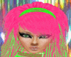  hair pink/green