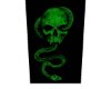 snake + skull green
