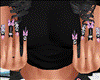 Pink/Blk Junk Nails
