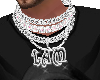 La M silver necklace