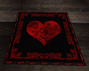 Rug Heart 2 Red/Black