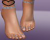 silver Jeweled bare Feet