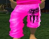 pink fox sweat pants