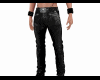 Black leather pants skul