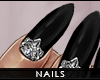 ! stiletto nails . black
