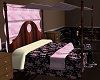 canopy bed black/pink 